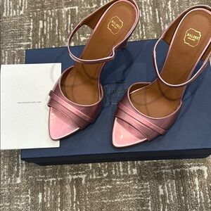 MALONE SOULIER Una 90 Metallic Sandals 38/pink